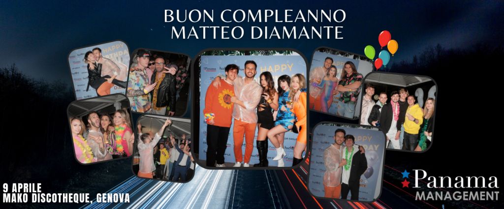 Matteo Diamante: compleanno VIP a Genova per l'ex naufrago dell'Isola dei Famosi